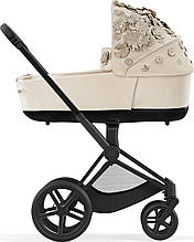 Коляска Cybex Priam 4.0 шасі Matt Black + люлька Simply Flowers Beige