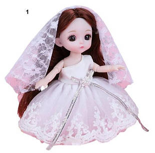 Лялька пупс шарнірна БЖ 16 см Баболі Baboliy Невіста