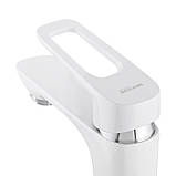 Змішувач для умивальника Mixxus Nevada 001 Nut Білий (MI5798), фото 2