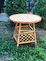 Плетений кавовий стіл з лози. Арт:5701
