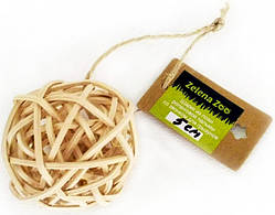 Іграшка для гризунів Кулька з лози пальми ротангової зі дзвінком, d - 5 см