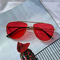 Сонцезахисні окуляри Aviator 925 - red