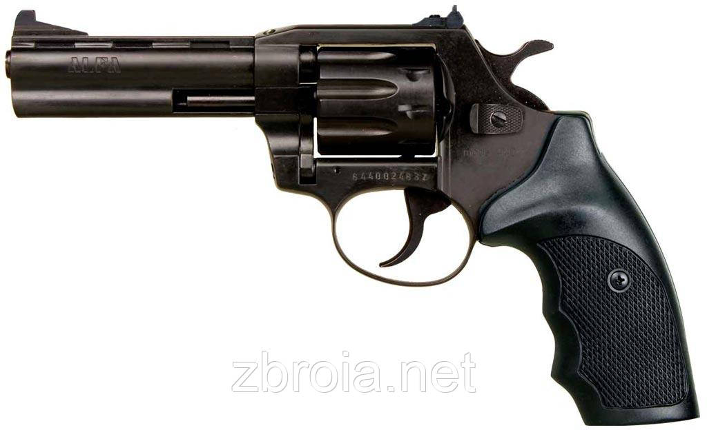 Револьвер Флобера Alfa 441 4" (чорний/ручень No7 — пластик)