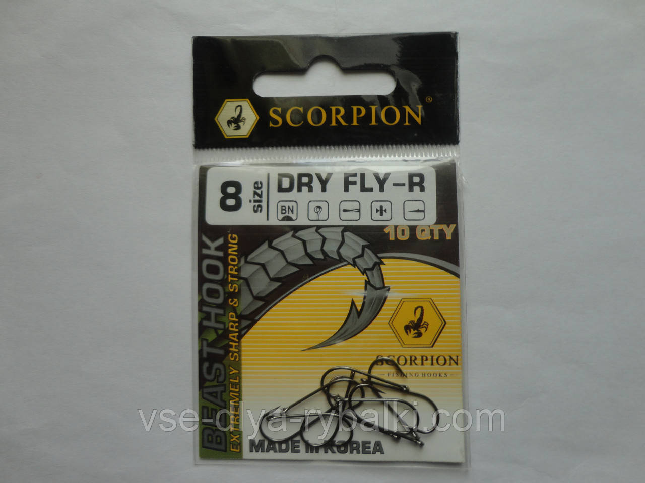 Гачок Scorpion dry fly №8