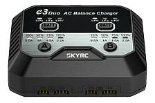 Зарядний пристрій дуо SkyRC e3 duo 20Wx2 2.2A з/БП для Li-Pol/Li-Fe/Li-HV 2-3S акумуляторів (SK-100164)