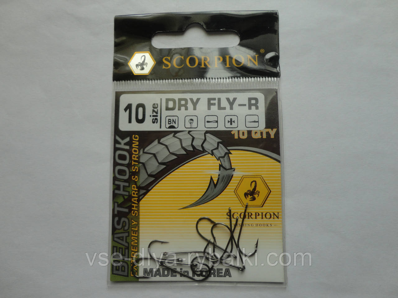 Гачок Scorpion dry fly №10