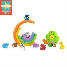 Дерев'яна гра-баланс Viga Toys Веселка (44590), фото 3