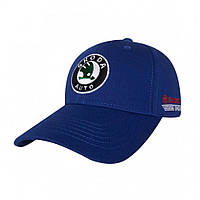 Бейсболка Sport Line із бавовни синя з логотипом Skoda