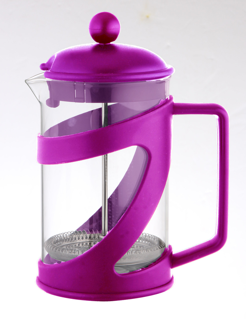 Френч-прес для кави та чаю 600 мл Con Brio CB-5460 фіолетовий скляний заварник