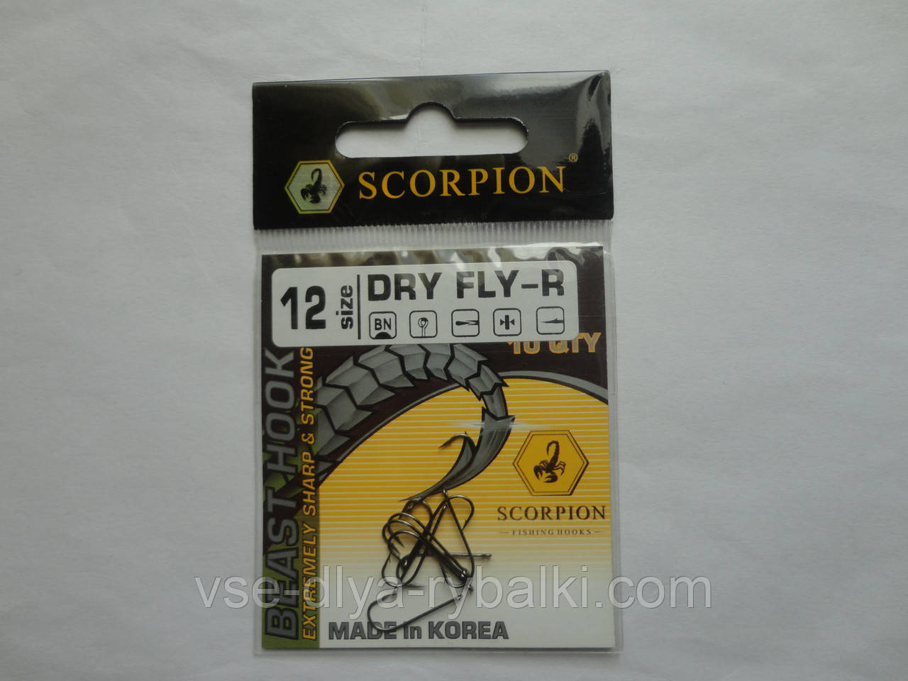 Гачок Scorpion dry fly №12