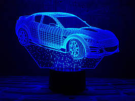 Змінна пластина для 3D-світильників "Автомобіль 6" 3DTOYSLAMP 3223049