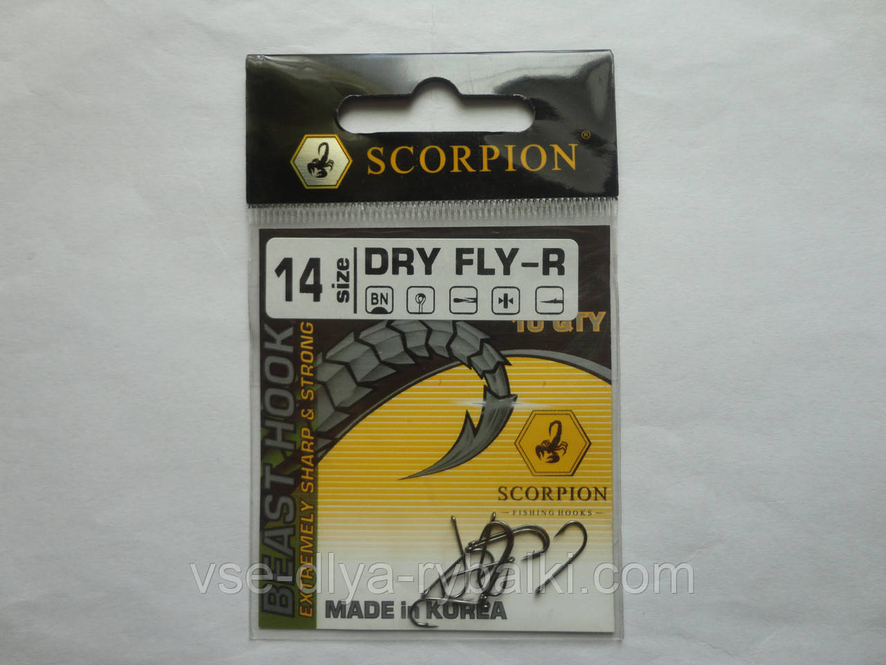 Гачок Scorpion dry fly №14