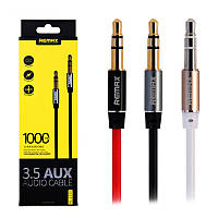 Кабель Audio Remax AUX RM-L100 miniJack 3.5 male to male 1.0 м white 1436846
