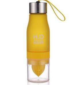 Пляшка для води та напоїв H2O з цитрусовою соковижималкою 650 мл Жовта
