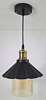 Люстра підвісна LOFT на 1 лампочку 25047 Чорний 30-80х22х22 см. 1546557
