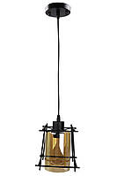 Люстра підвісна LOFT на 1 лампочку 25051 Чорний 30-90х16х21 см. 3297463