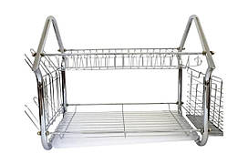 Настільна двоярусна сушарка для посуду 440х350 мм Empire M-9600 3728058