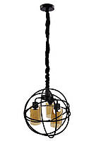 Люстра підвісна LOFT на 3 лампочки 25038 Чорний 50-100х40х40 см. 3073828