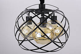 Люстра підвісна LOFT на 3 лампочки 25039 Чорний 40-100х40х40 см. 3703472