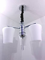 Люстра підвісна на 3 лампочки 25575 Хром 35-78х40х40 см. 1462423