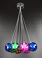 Люстра підвісна на 9 лампочок 26310 Хром 35-140х40х40 см. 4271690