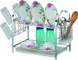 Двоярусна сушарка для посуду 44х25,3х36 см Empire M-9786 3608427