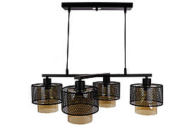 Люстра підвісна LOFT на 4 лампочки 25069 Чорний 30-100х50х72 см. 3073815