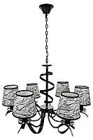 Люстра підвісна на 6 лампочок 25349 Чорний 50-90х65х65 см. 3261230