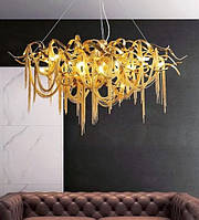 Люстра підвісна на 16 лампочок 26388 Золото 85-200х60х160 см. 4355265