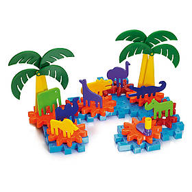 Розвиваючий набір для будівництва Острів з тваринами (50 шт) від Quercetti