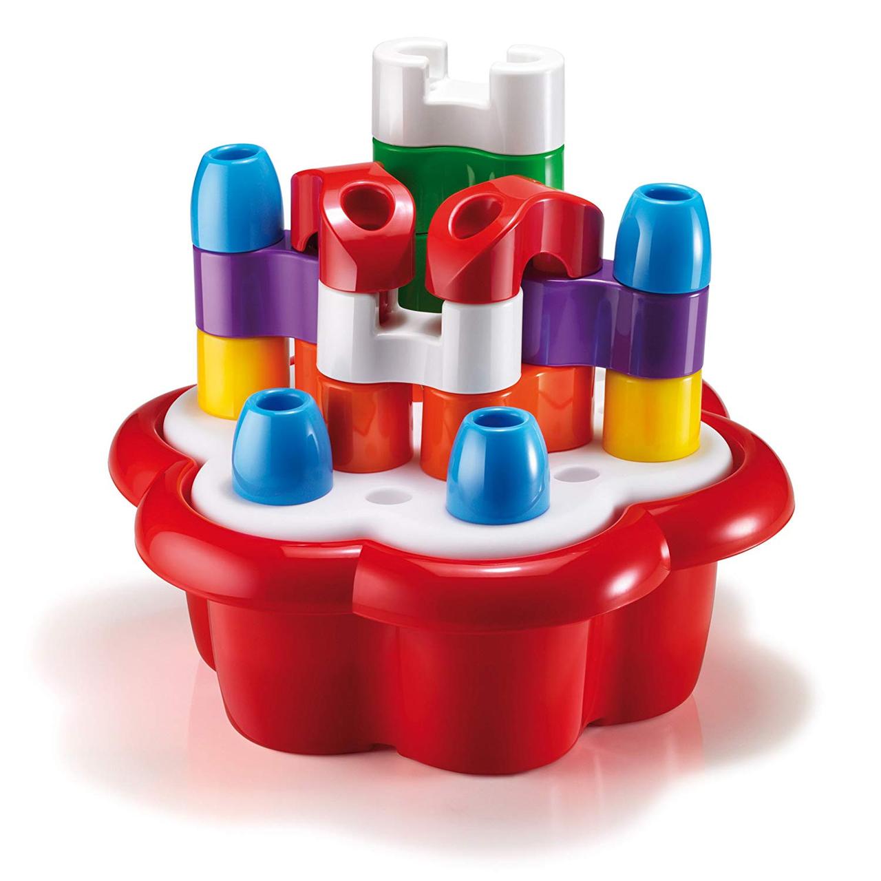 Розвиваючий кольоровий конструктор в коробці квітці (20 шт) від Quercetti, фото 1