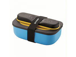 Ланч бокс харчовій з приладами Guzzini Store & Go 171102165 21х12см блакитний 4069769