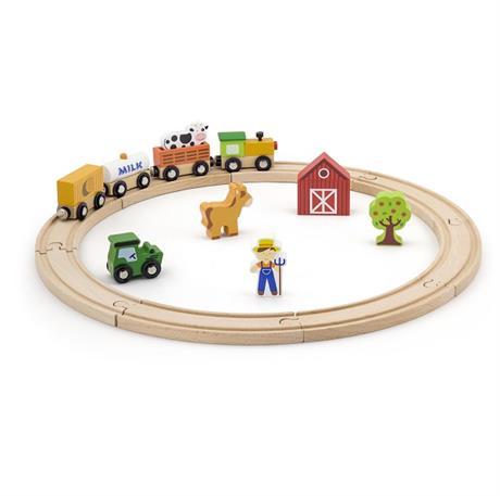 Розвиваючий набір Залізниця і фермер (19 деталей) від Viga Toys