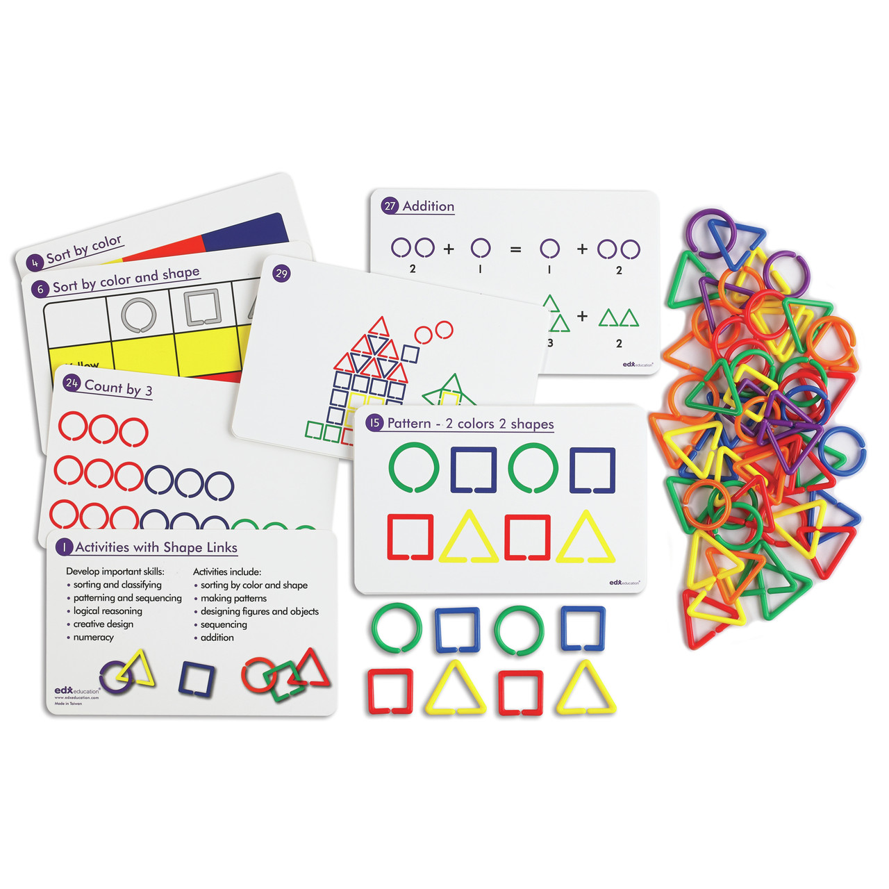 Розвиваючий набір Різнокольорових ланок (380 шт) від Learning Advantage, фото 1