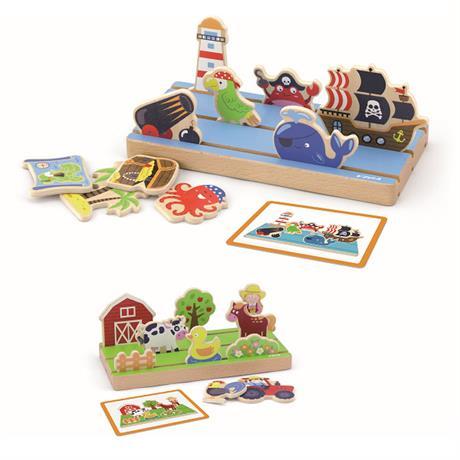 Розвиваючий двосторонній набір Ферма і море від Viga Toys