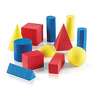 Набор мягких геометрических фигур детский для изучения форм и цветов (12 шт) от hand2mind