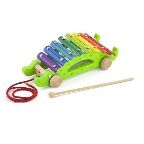 Розвиваюча іграшка каталка ксилофон Крокодил від Viga Toys