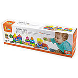 Розвиваючий конструктор каталка Паровозик від Viga Toys, фото 5