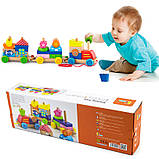 Розвиваючий конструктор каталка Паровозик від Viga Toys, фото 7