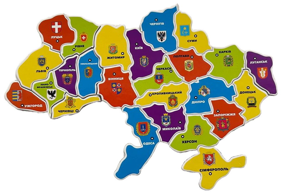 Розвиваючий набір Магнітні пазли мапа України