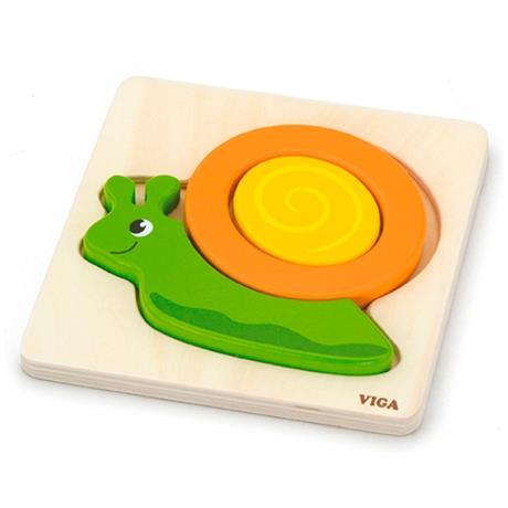 Розвиваюча іграшка пазл Равлик від Viga Toys