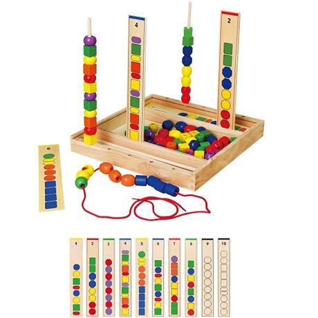 Розвиваючий набір Кольорові намистини (94 елемента) від Viga Toys, фото 1