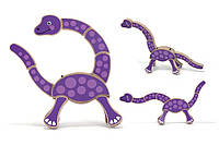 Развивающая деревянная головоломка Динозавр (11 элементов) от Melissa & Doug