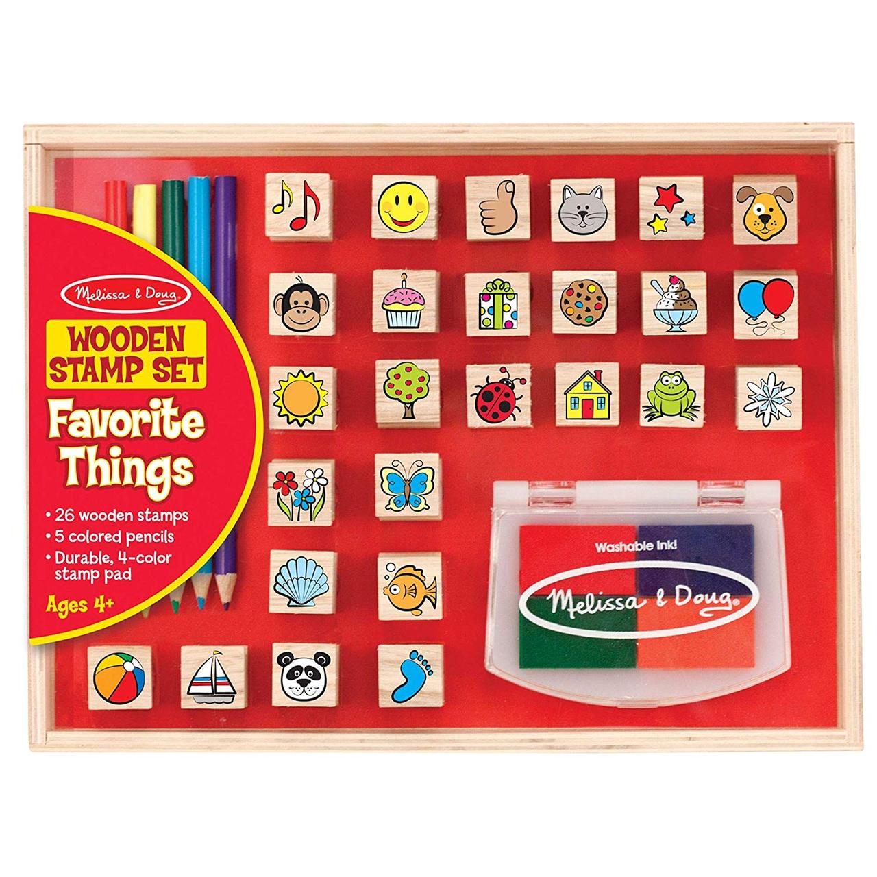 Набір дерев'яних штампів (26 шт) від Melissa & Doug