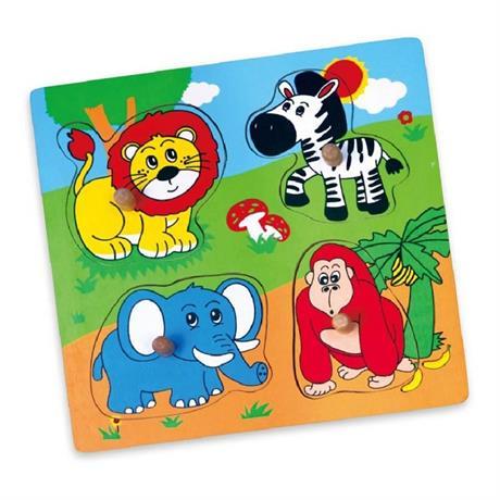 Розвиваючий пазл Дикі тварини від Viga Toys
