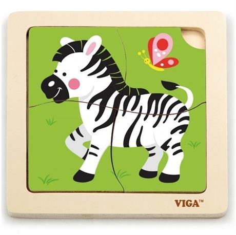 Розвиваючий міні пазл Зебра від Viga Toys
