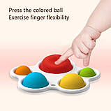 Сенсорно тактильна іграшка з силіконовими бульбашками, фото 3