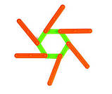 Будівельний набір 2D фігур Кольорові палички (200 шт) від edx education, фото 5