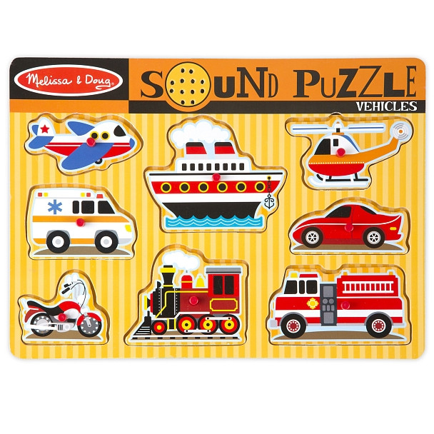 Розвиваючий звуковий пазл Машинки (8 елементів) від Melissa & Doug