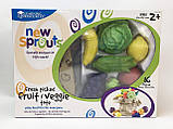 Розвиваючий набір для рахунку і сортування Сумка з овочами і фруктами (17 шт) від Learning Resources, фото 8